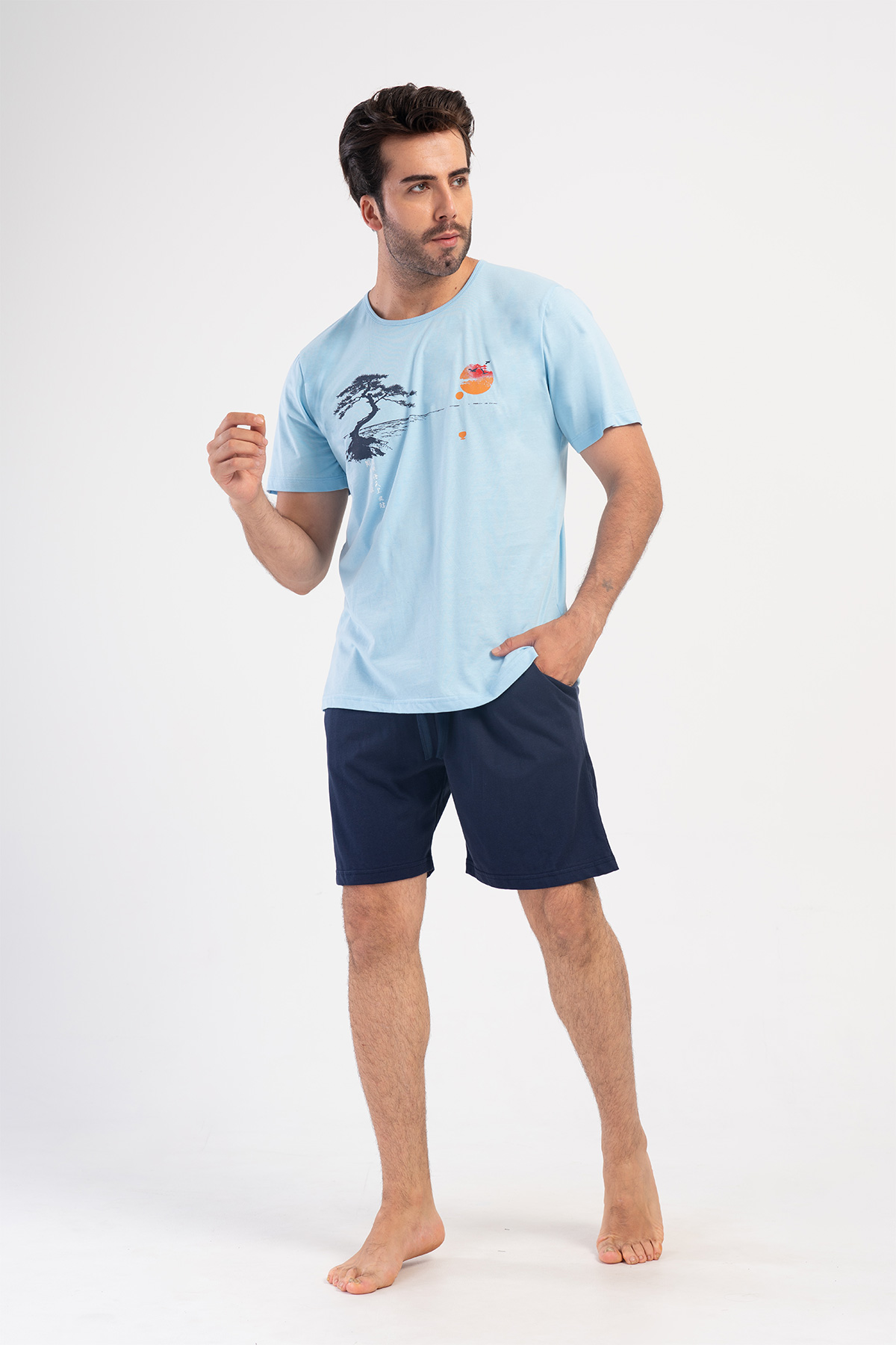 Man Supreme Refty O Neck Short Sleeve Short Set Man Supreme Refty O Neck Short Sleeve Short Set