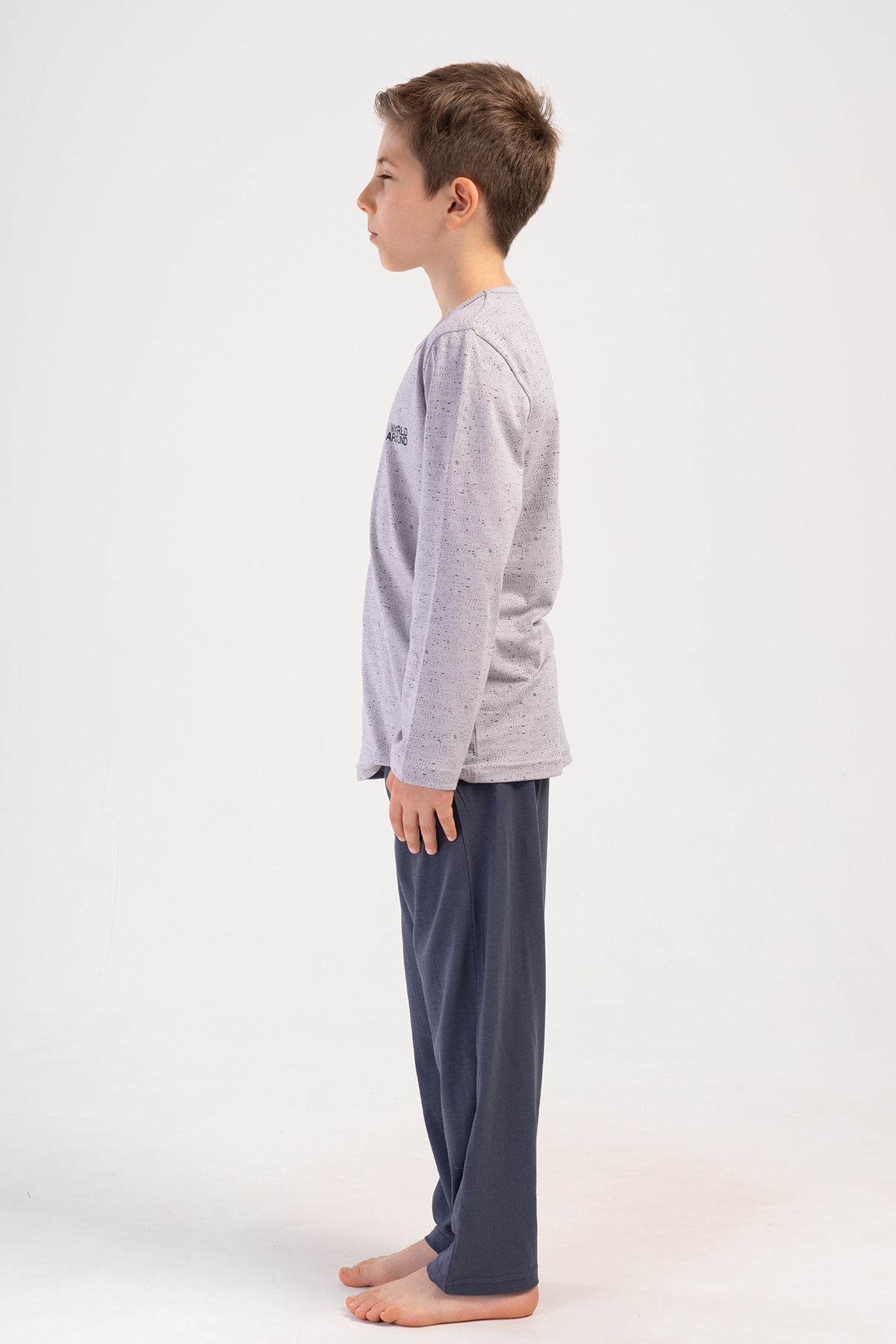 Kids' Boy Gray Supreme Pyjama Set Kids' Boy Gray Supreme Pyjama Set