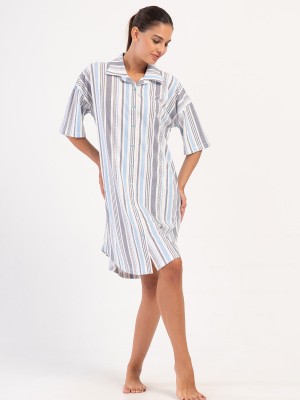 Woman Light Blue Supreme Shirt Neck Narrow Leg Shirt Tunic Woman Light Blue Supreme Shirt Neck Narrow Leg Shirt Tunic