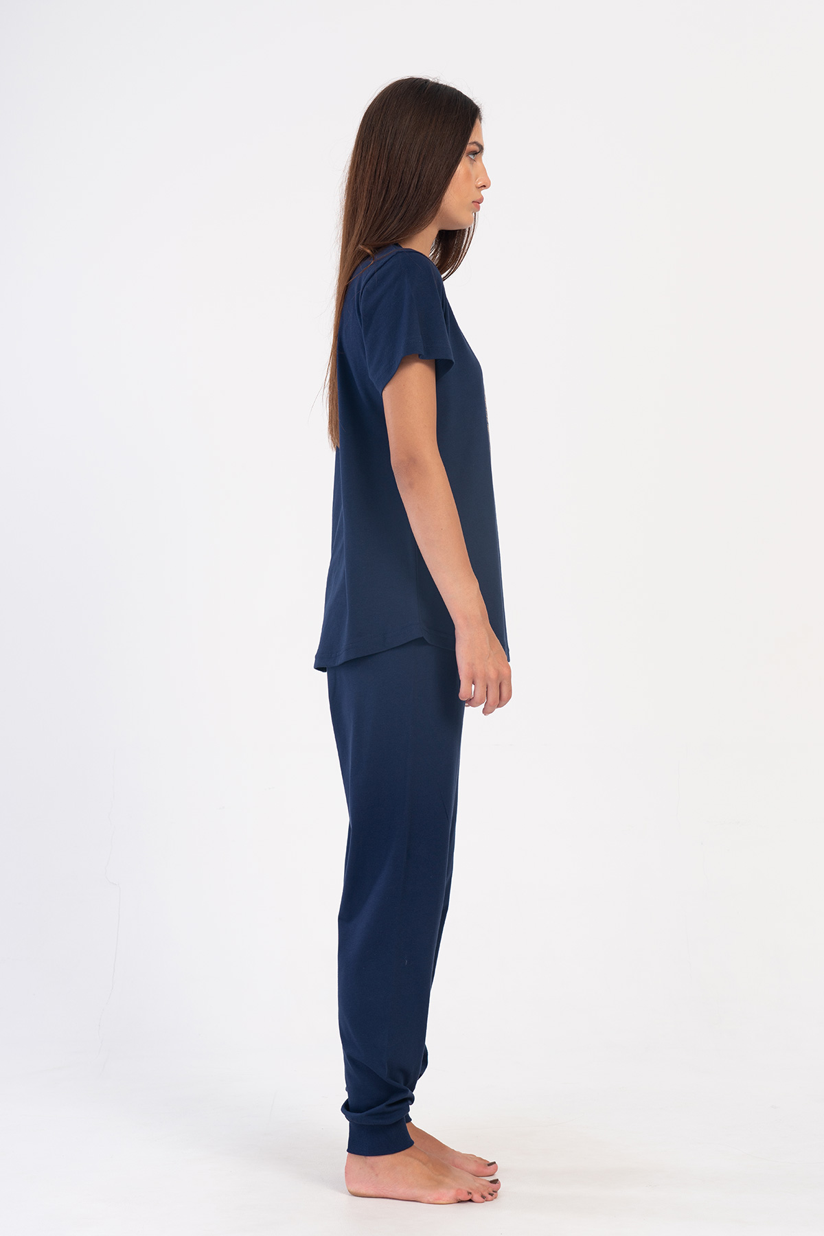 Woman Supreme Navy Blue Big Size Pyjama Set Woman Supreme Navy Blue Big Size Pyjama Set