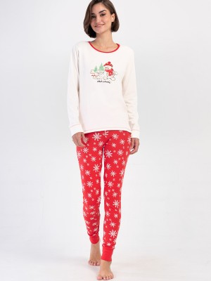 Woman Lycra Supreme Christmas Theme O Neck Long Sleeve Tight Pyjama Set Woman Lycra Supreme Christmas Theme O Neck Long Sleeve Tight Pyjama Set