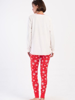 Woman Lycra Supreme Christmas Theme O Neck Long Sleeve Tight Pyjama Set Woman Lycra Supreme Christmas Theme O Neck Long Sleeve Tight Pyjama Set