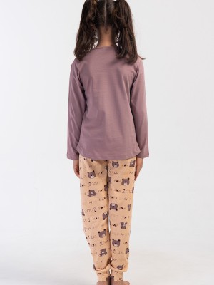 Kids' Girl Brown Supreme Pyjama Set Kids' Girl Brown Supreme Pyjama Set