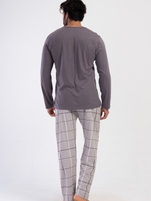 Man Anthracite Supreme O Neck Long Sleeve Pyjama Set Man Anthracite Supreme O Neck Long Sleeve Pyjama Set