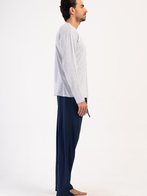 Man Saphire Supreme Big Size Pocket Detail Pyjama Set Man Saphire Supreme Big Size Pocket Detail Pyjama Set