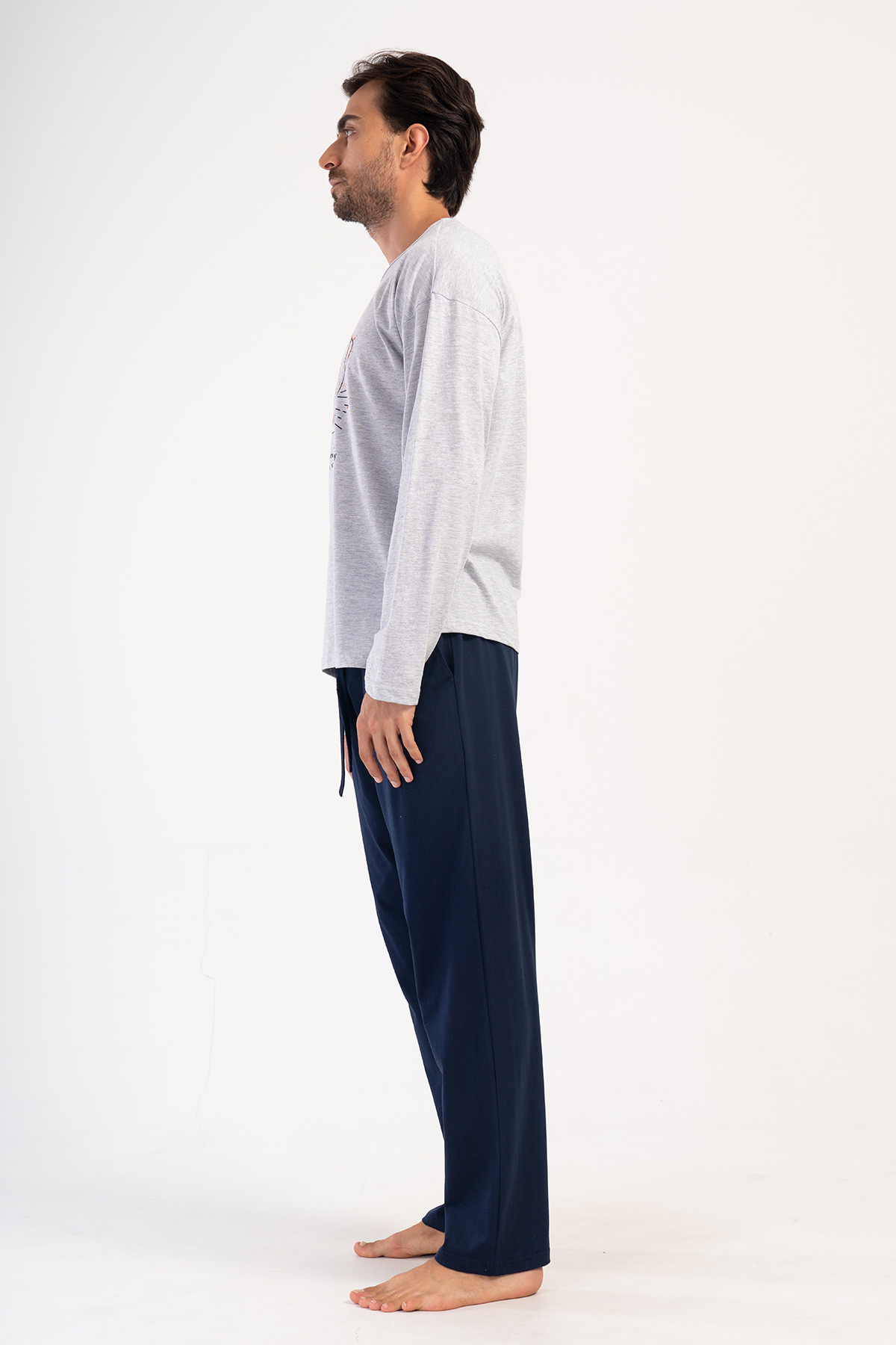 Man Saphire Supreme Big Size Pocket Detail Pyjama Set Man Saphire Supreme Big Size Pocket Detail Pyjama Set