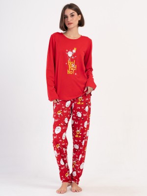 Woman Supreme Big Size Scarlet Christmas Pyjama Set Woman Supreme Big Size Scarlet Christmas Pyjama Set