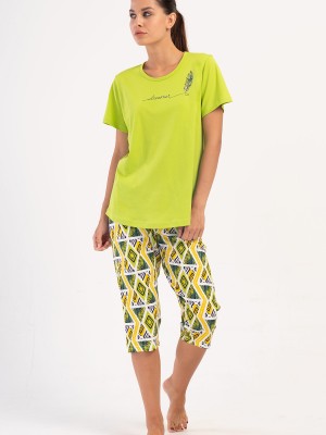 Woman Supreme Big Size Neon Capri Set Woman Supreme Big Size Neon Capri Set