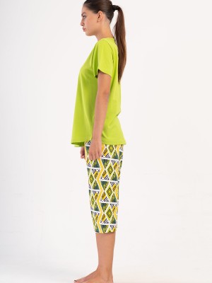 Woman Supreme Big Size Neon Capri Set Woman Supreme Big Size Neon Capri Set