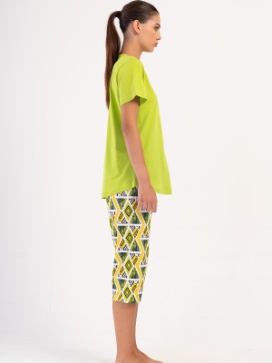 Woman Supreme Big Size Neon Capri Set Woman Supreme Big Size Neon Capri Set