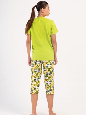 Woman Supreme Big Size Neon Capri Set Woman Supreme Big Size Neon Capri Set