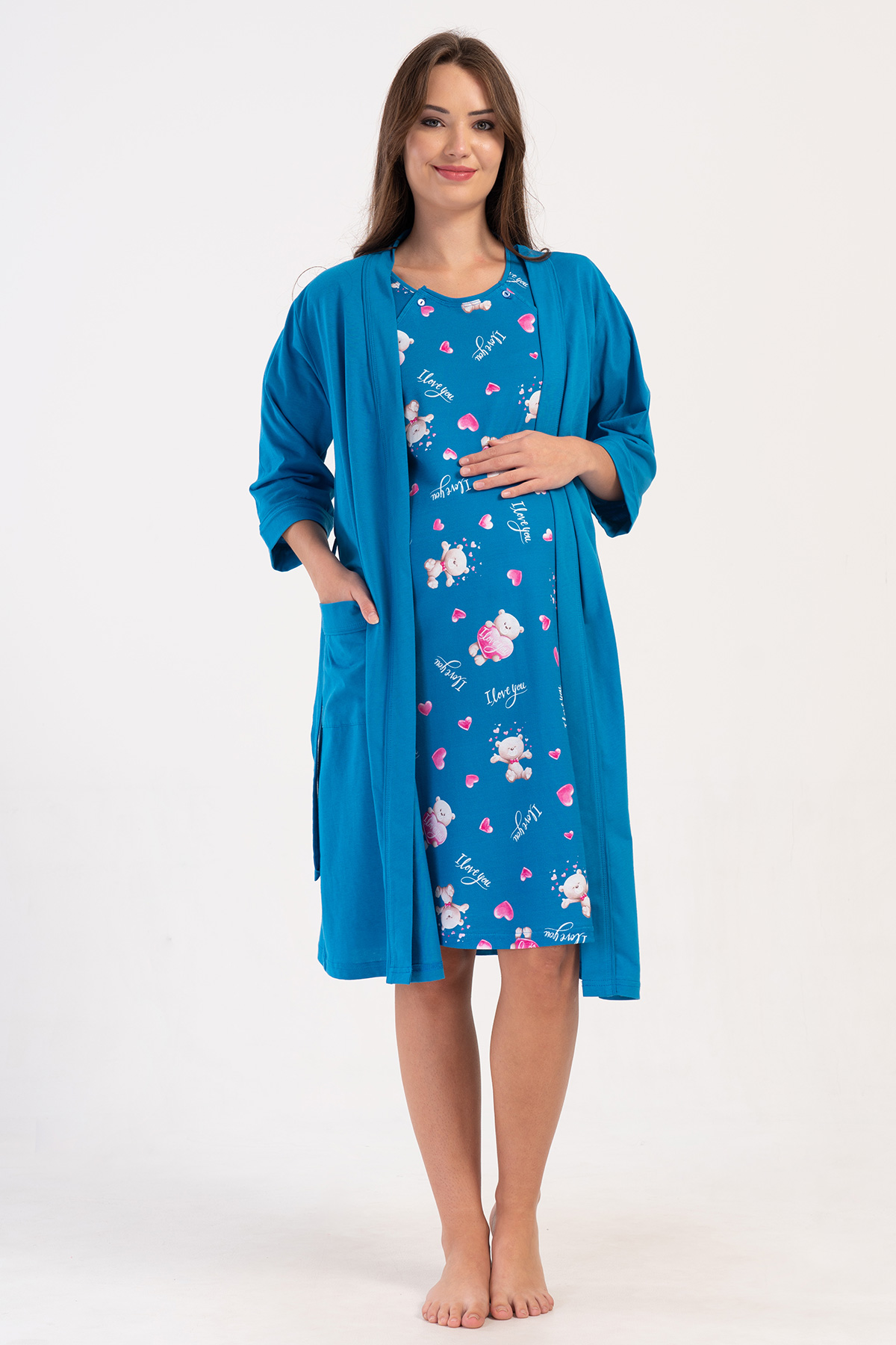 Woman Supreme Una Pregnant Dressing Gown Set Woman Supreme Una Pregnant Dressing Gown Set