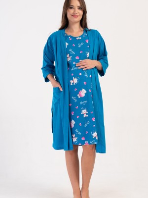 Woman Supreme Una Pregnant Dressing Gown Set Woman Supreme Una Pregnant Dressing Gown Set