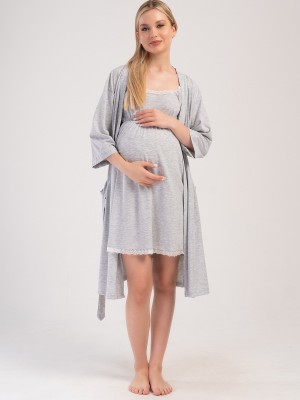 Woman Supreme Sweet Baby Pregnant Dressing Gown Set Woman Supreme Sweet Baby Pregnant Dressing Gown Set