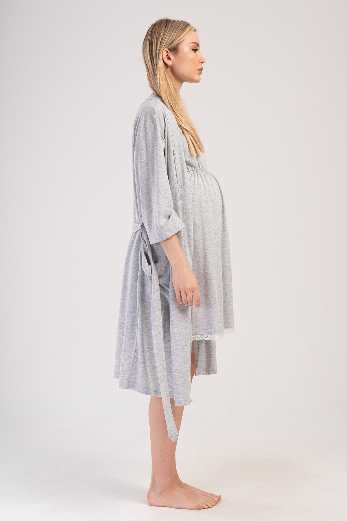 Woman Supreme Sweet Baby Pregnant Dressing Gown Set Woman Supreme Sweet Baby Pregnant Dressing Gown Set