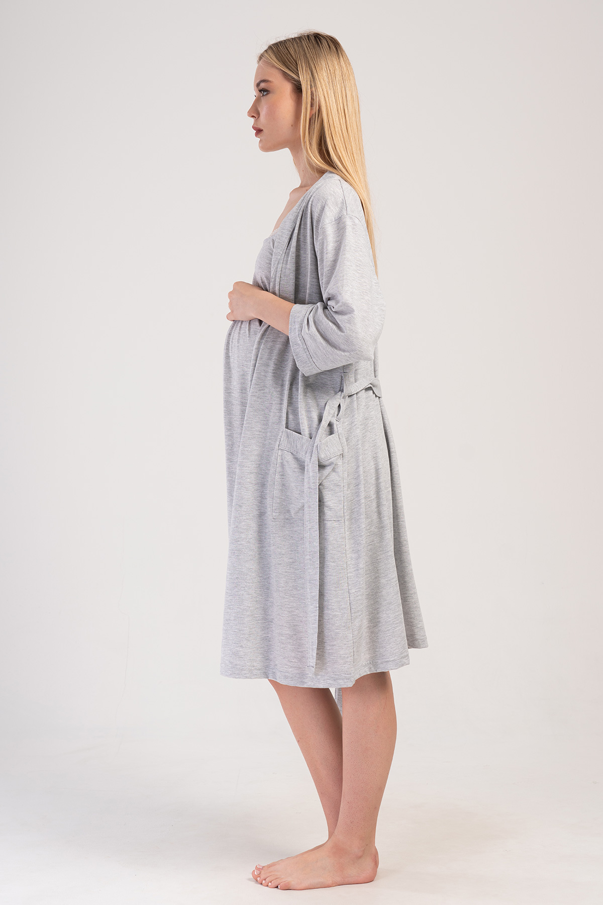 Woman Supreme Sweet Baby Pregnant Dressing Gown Set Woman Supreme Sweet Baby Pregnant Dressing Gown Set