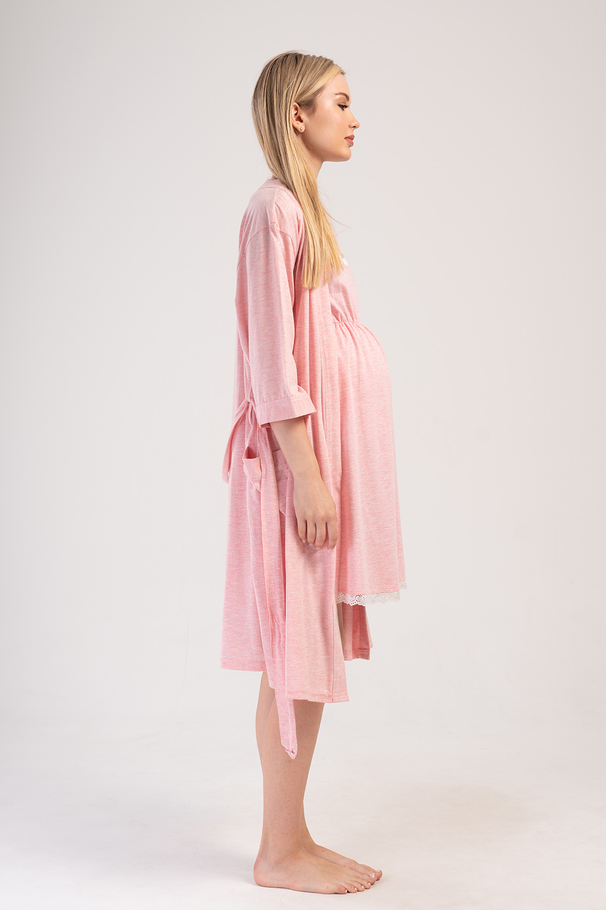 Woman Supreme Sweet Baby Pregnant Dressing Gown Set Woman Supreme Sweet Baby Pregnant Dressing Gown Set