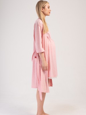 Woman Supreme Sweet Baby Pregnant Dressing Gown Set Woman Supreme Sweet Baby Pregnant Dressing Gown Set