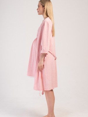 Woman Supreme Sweet Baby Pregnant Dressing Gown Set Woman Supreme Sweet Baby Pregnant Dressing Gown Set
