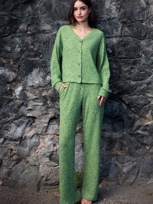 Woman Lycra Camisole Greeny Pant Set Woman Lycra Camisole Greeny Pant Set