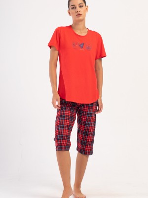 Woman Supreme Big Size Scare Capri Set Woman Supreme Big Size Scare Capri Set