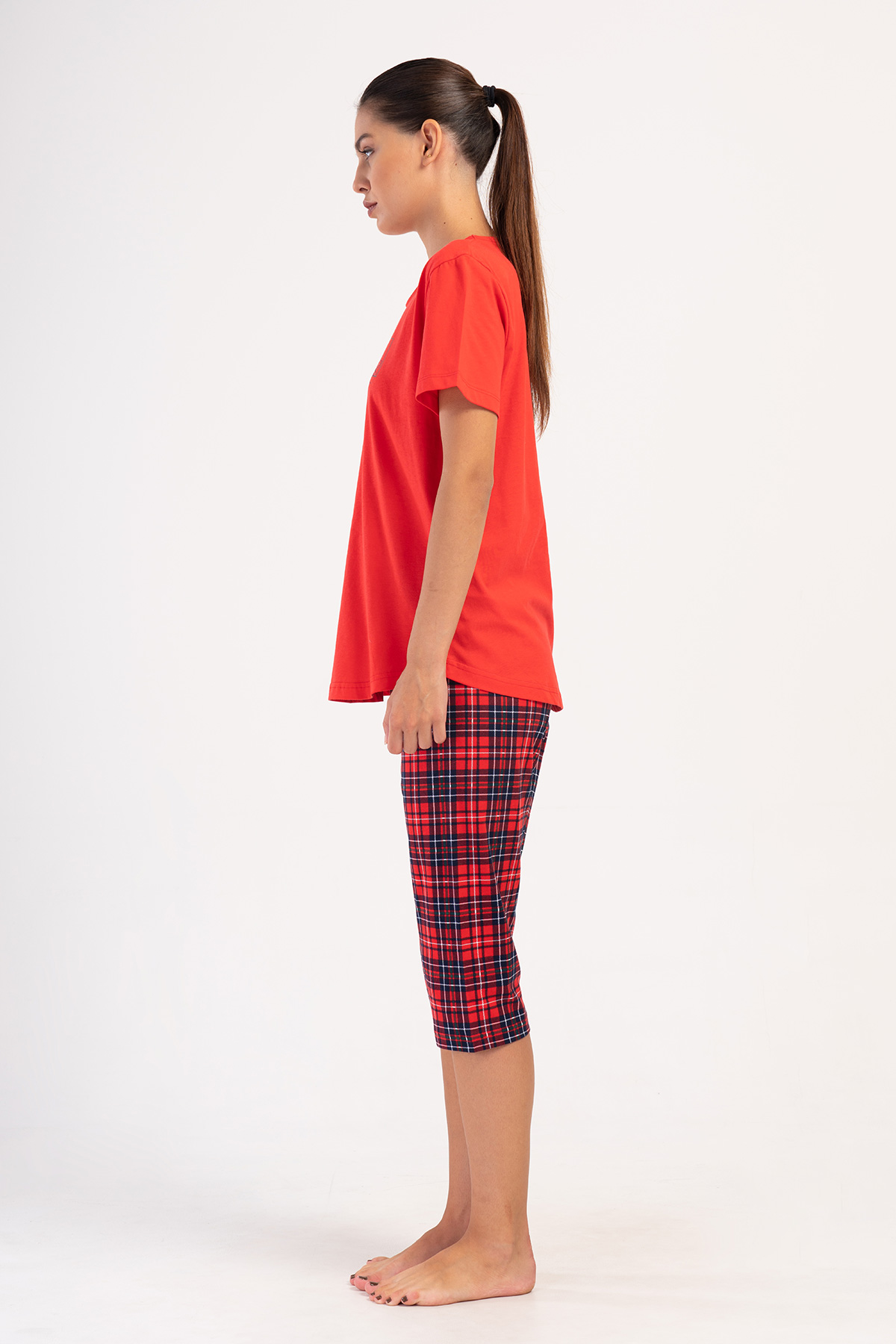 Woman Supreme Big Size Scare Capri Set Woman Supreme Big Size Scare Capri Set