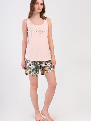 Woman Supreme Big Size Rona Sleeveless Short Set Woman Supreme Big Size Rona Sleeveless Short Set