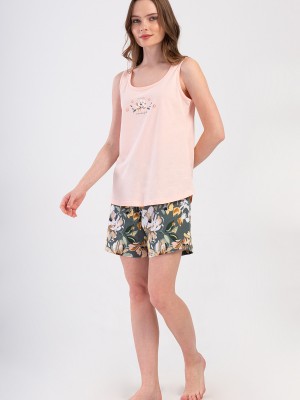 Woman Supreme Big Size Rona Sleeveless Short Set Woman Supreme Big Size Rona Sleeveless Short Set