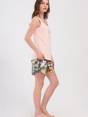 Woman Supreme Big Size Rona Sleeveless Short Set Woman Supreme Big Size Rona Sleeveless Short Set
