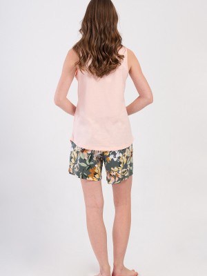 Woman Supreme Big Size Rona Sleeveless Short Set Woman Supreme Big Size Rona Sleeveless Short Set