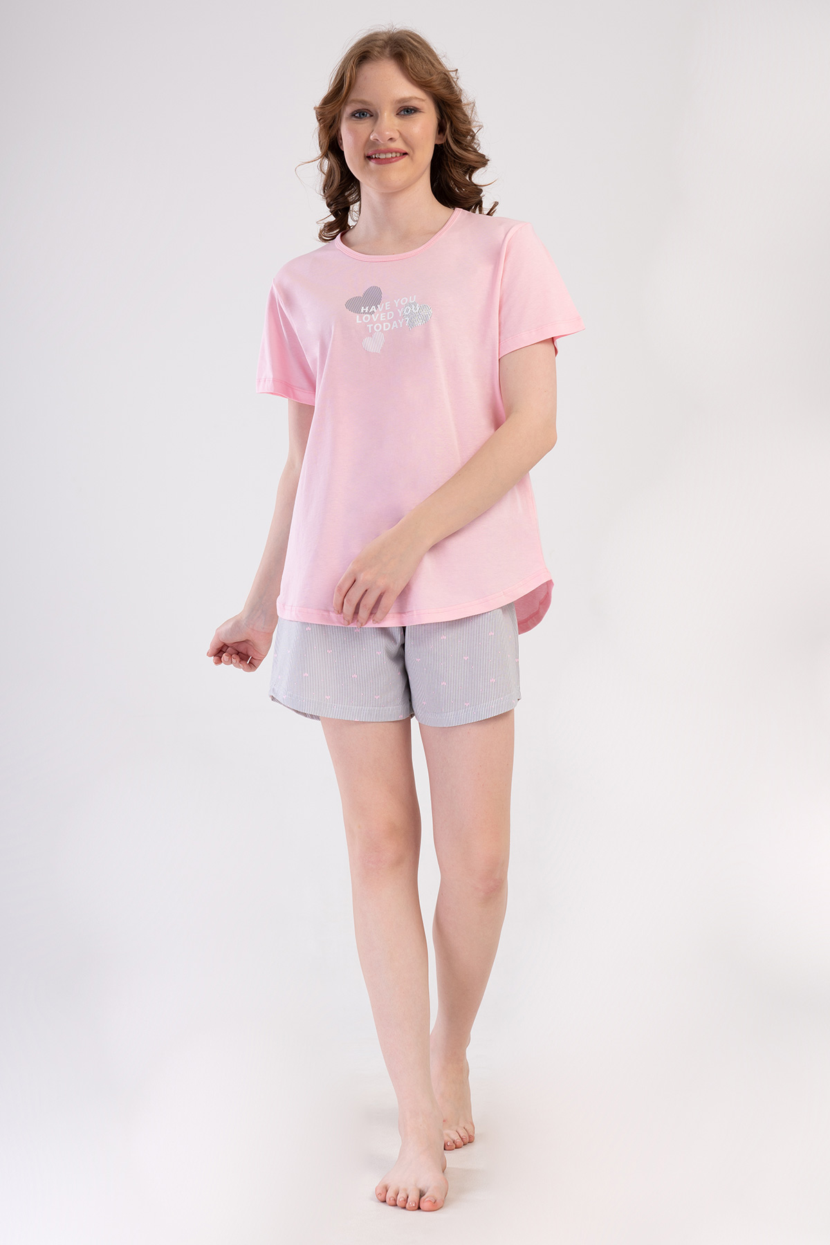Woman Supreme Big Size Vesa Short Sleeve Short Set Woman Supreme Big Size Vesa Short Sleeve Short Set