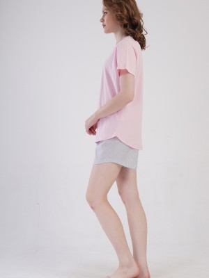 Woman Supreme Big Size Vesa Short Sleeve Short Set Woman Supreme Big Size Vesa Short Sleeve Short Set