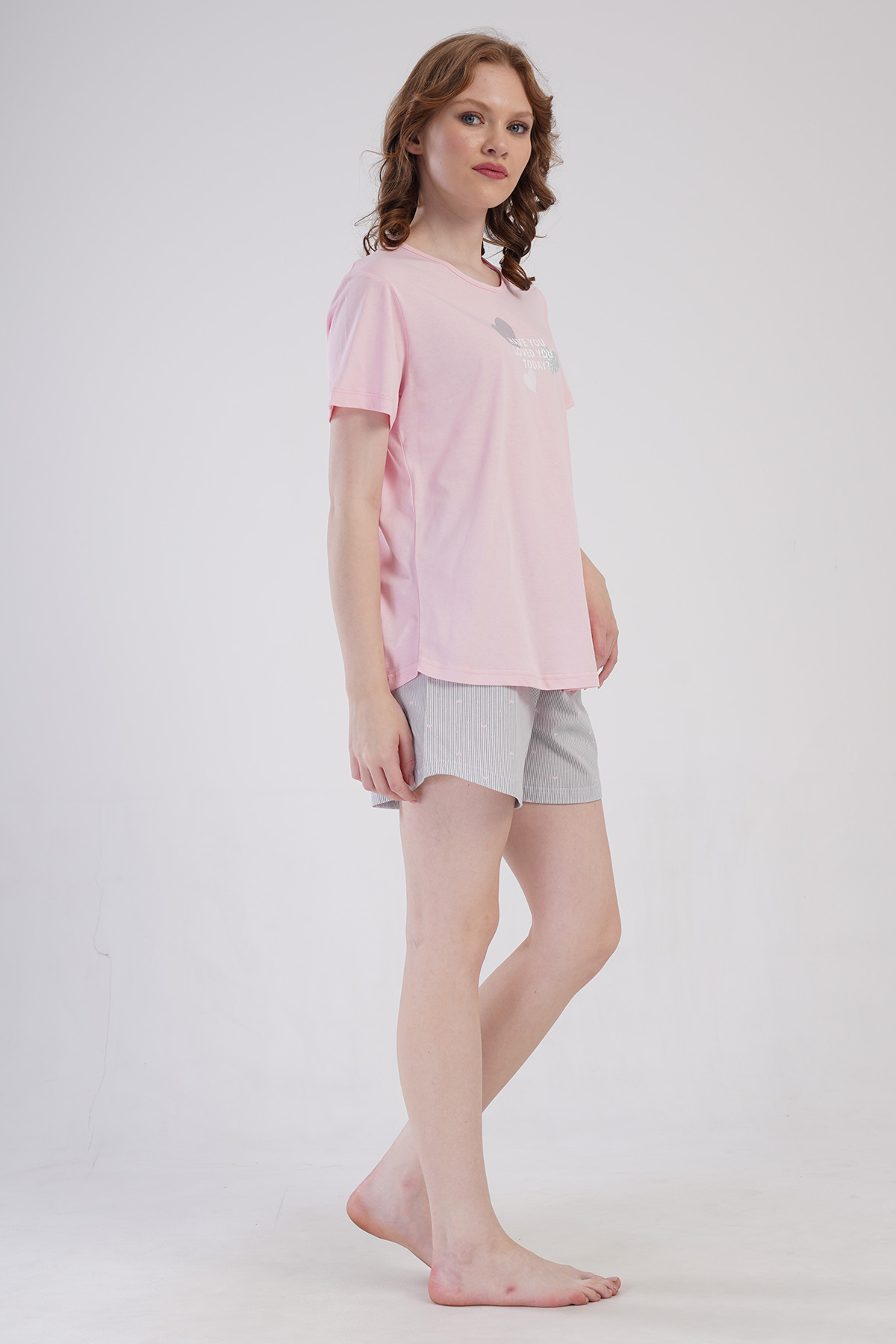 Woman Supreme Big Size Vesa Short Sleeve Short Set Woman Supreme Big Size Vesa Short Sleeve Short Set