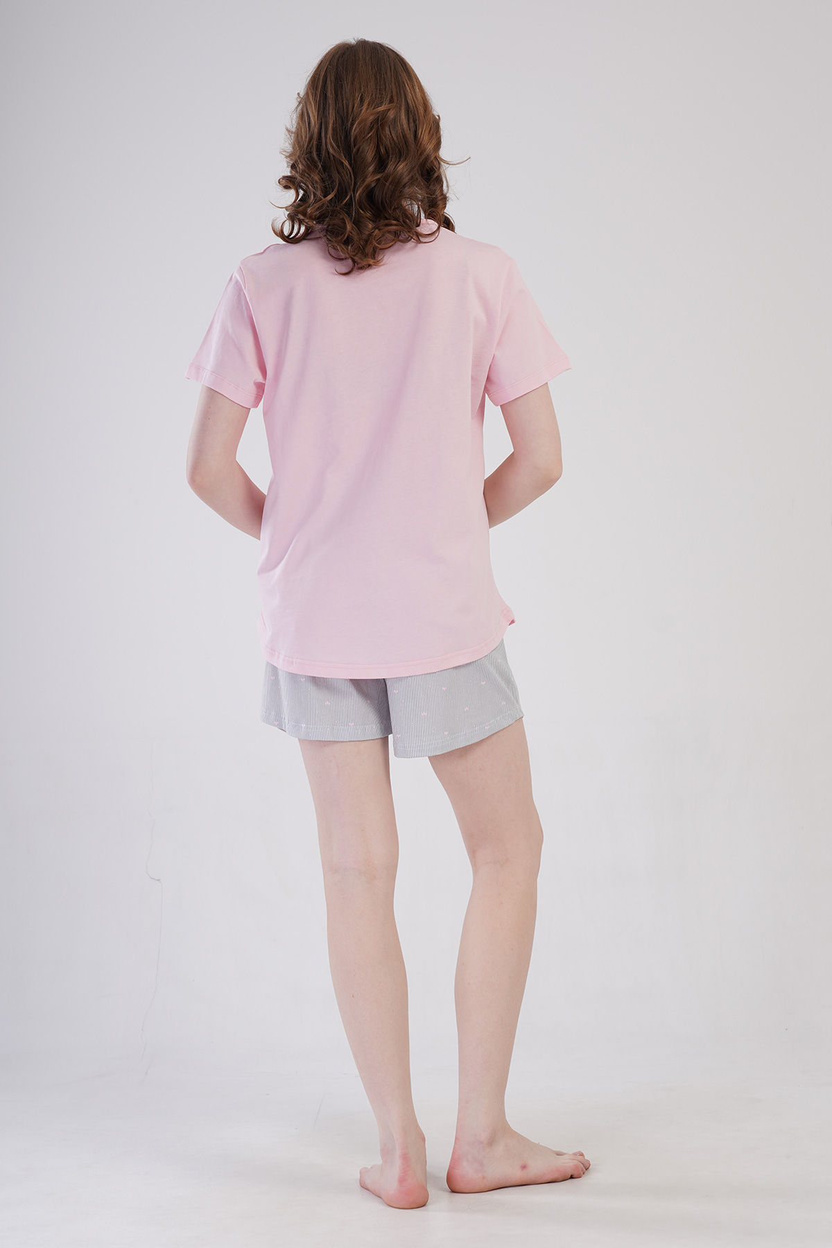 Woman Supreme Big Size Vesa Short Sleeve Short Set Woman Supreme Big Size Vesa Short Sleeve Short Set