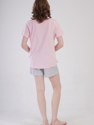 Woman Supreme Big Size Vesa Short Sleeve Short Set Woman Supreme Big Size Vesa Short Sleeve Short Set