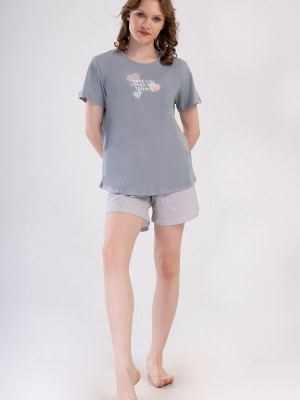 Woman Supreme Big Size Vesa Short Sleeve Short Set Woman Supreme Big Size Vesa Short Sleeve Short Set