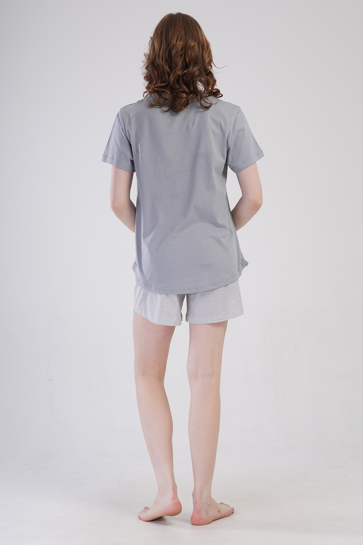 Woman Supreme Big Size Vesa Short Sleeve Short Set Woman Supreme Big Size Vesa Short Sleeve Short Set