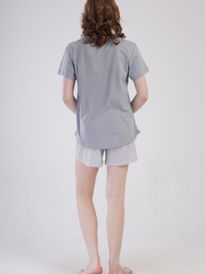 Woman Supreme Big Size Vesa Short Sleeve Short Set Woman Supreme Big Size Vesa Short Sleeve Short Set