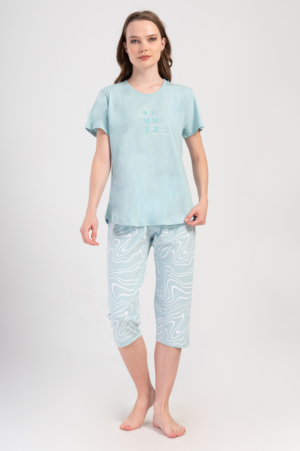 Woman Supreme Big Size Sea Star Capri Set Woman Supreme Big Size Sea Star Capri Set