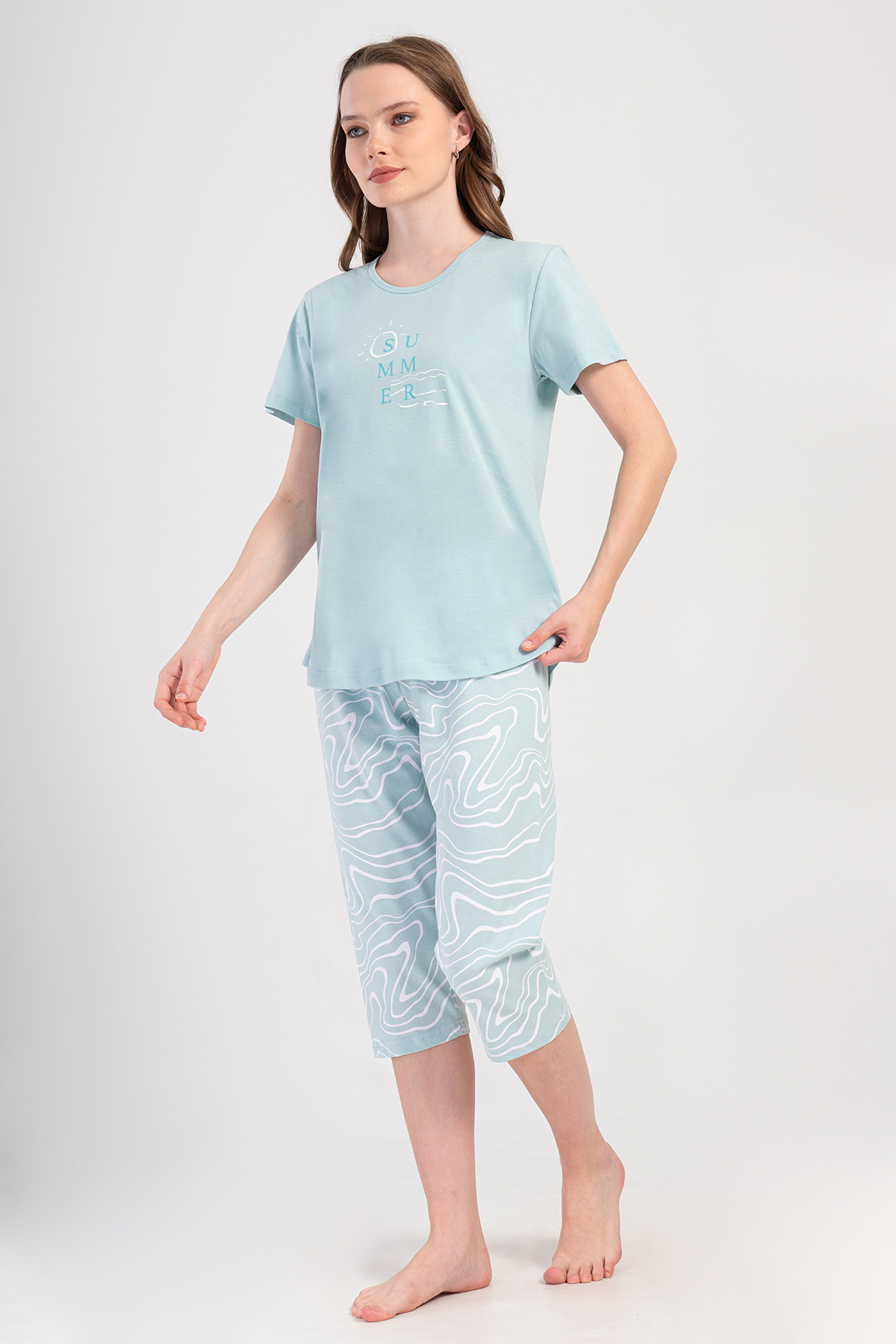 Woman Supreme Big Size Sea Star Capri Set Woman Supreme Big Size Sea Star Capri Set