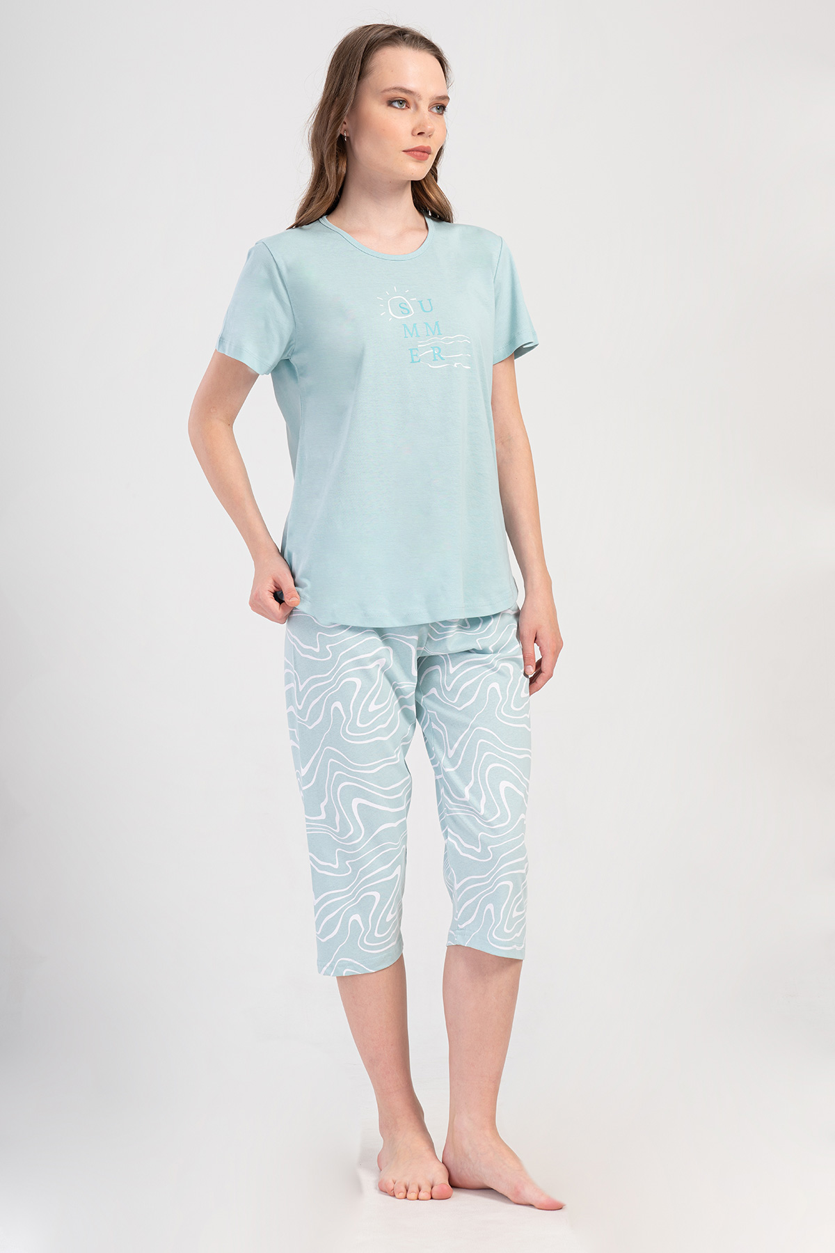 Woman Supreme Big Size Sea Star Capri Set Woman Supreme Big Size Sea Star Capri Set