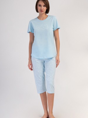 Woman Supreme Soft Blue Capri Set Woman Supreme Soft Blue Capri Set