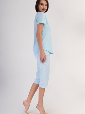 Woman Supreme Soft Blue Capri Set Woman Supreme Soft Blue Capri Set