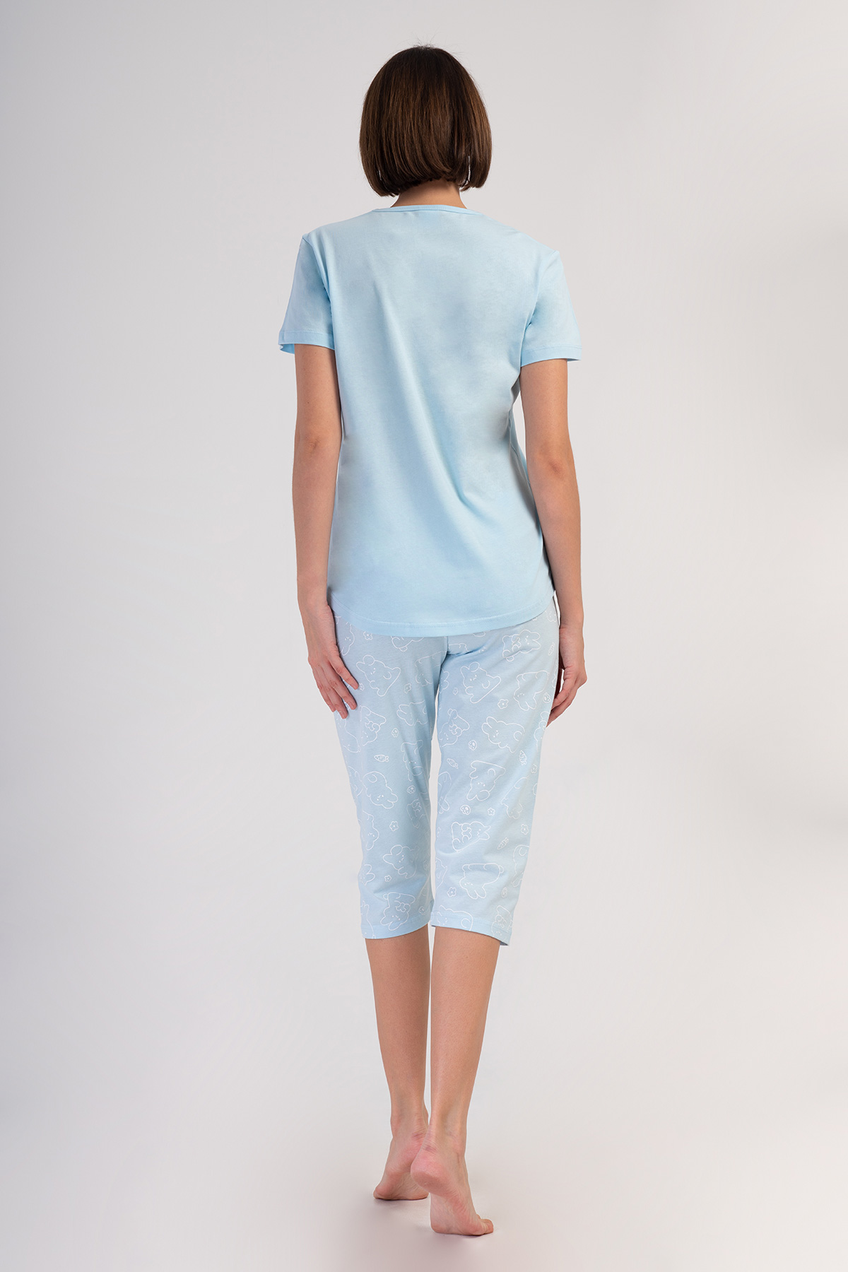 Woman Supreme Soft Blue Capri Set Woman Supreme Soft Blue Capri Set