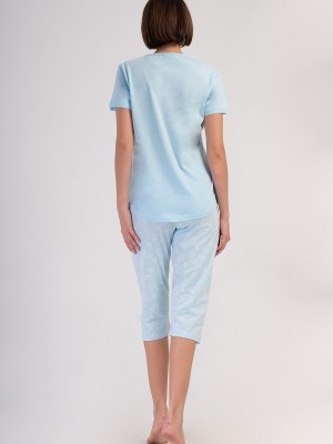Woman Supreme Soft Blue Capri Set Woman Supreme Soft Blue Capri Set