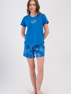 Woman Nighty Sax Short Set Woman Nighty Sax Short Set