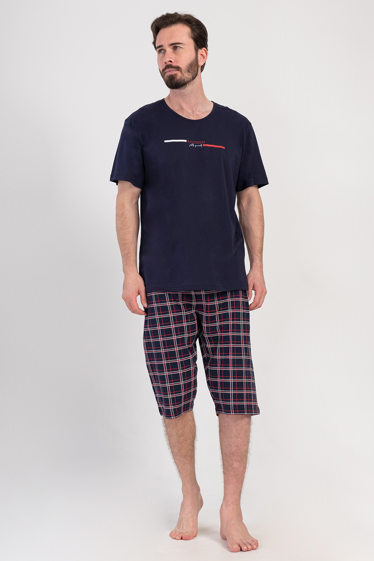 Man Supreme Big Size Kotnel Capri Set Man Supreme Big Size Kotnel Capri Set