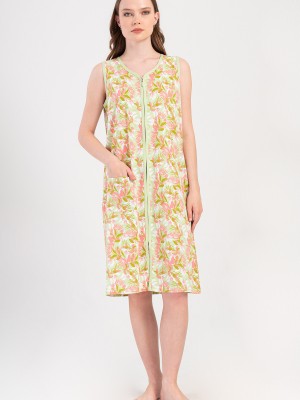 Woman Supreme Lase Sleeveless Home Dress Woman Supreme Lase Sleeveless Home Dress