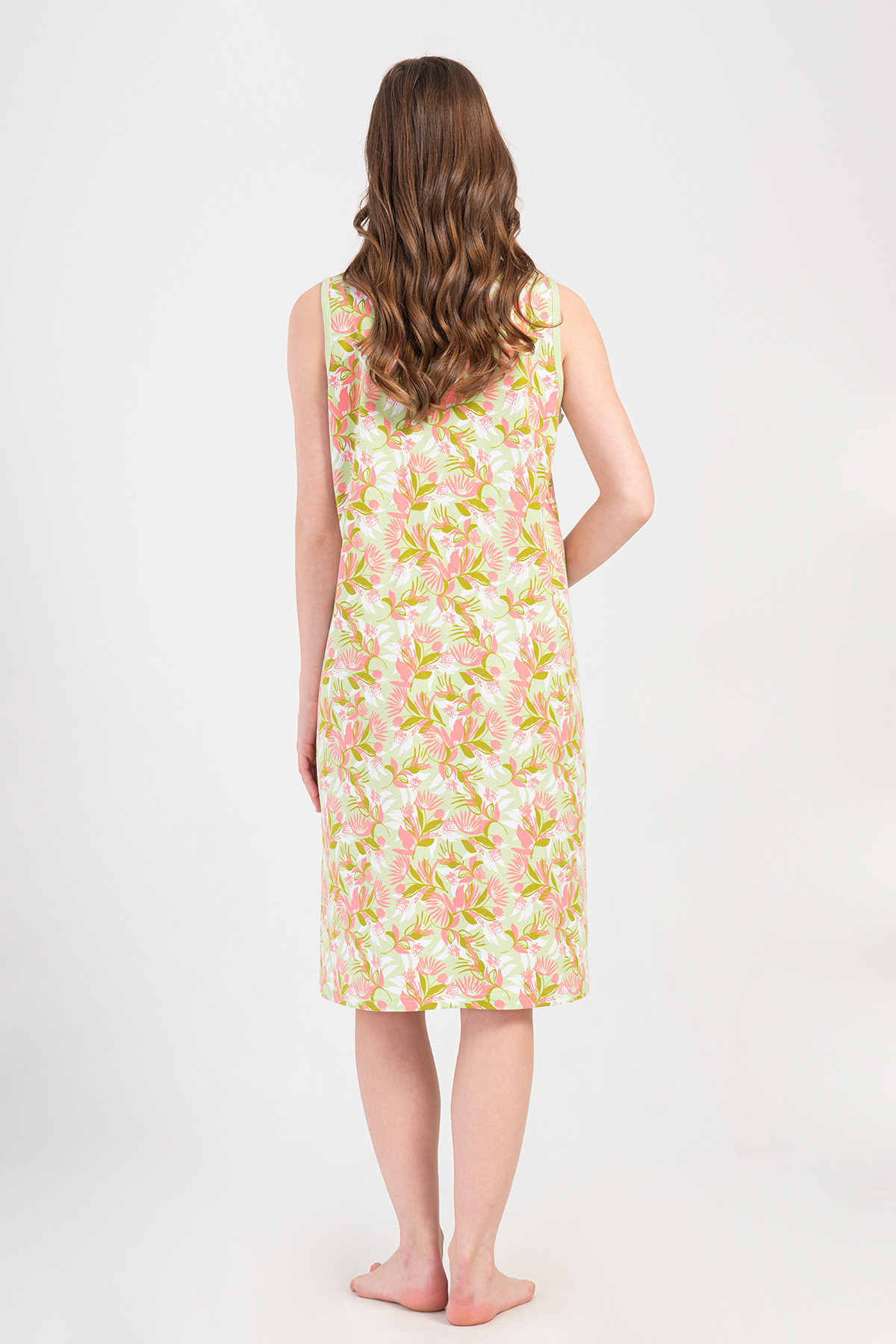 Woman Supreme Lase Sleeveless Home Dress Woman Supreme Lase Sleeveless Home Dress