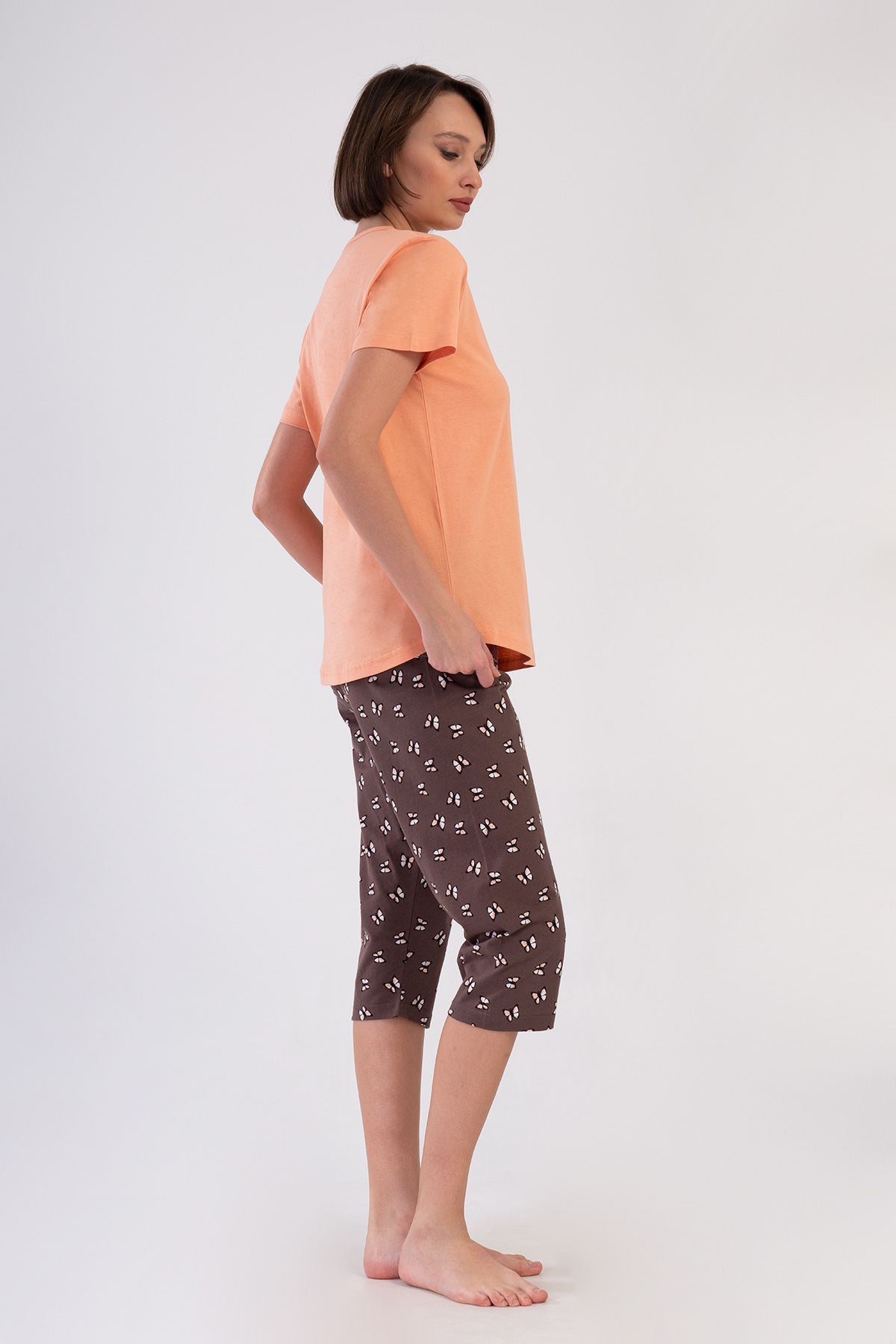 Woman Supreme Big Size Deny Capri Set Woman Supreme Big Size Deny Capri Set